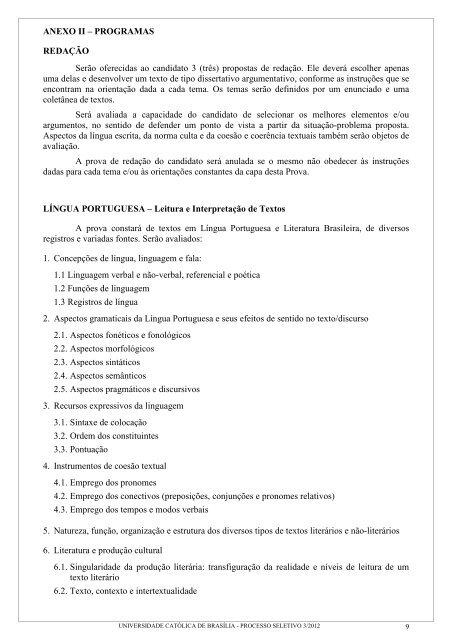 edital vestibular agendado - Universidade CatÃ³lica de BrasÃ­lia