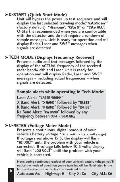 Vector 990 Owner's Manual - Beltronics