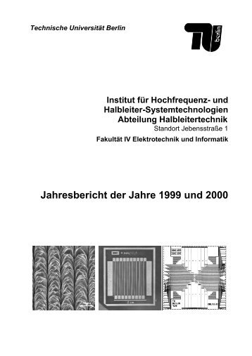 Jahresbericht der Jahre 1999 und 2000 - FG Mikroelektronik, TU ...