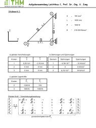 Aufgabensammlung Leichtbau-1, Prof. Dr.-Ing. U. Jung Stabwerk 1: