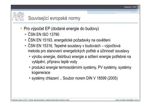 Energetická náročnost budov a NKN