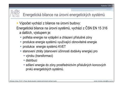 Energetická náročnost budov a NKN