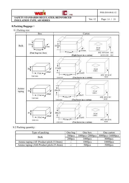 POE-D10-00-E-11-X1Y1Y5P Y5U Y5V CH SL