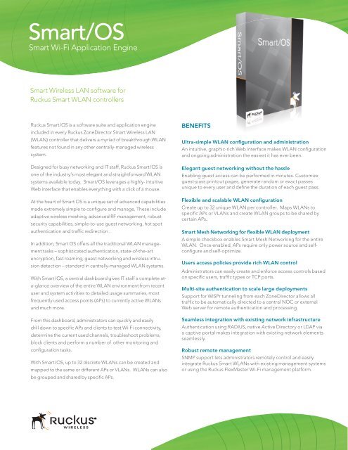 Ruckus Smart OS Datasheet - VoIP Supply