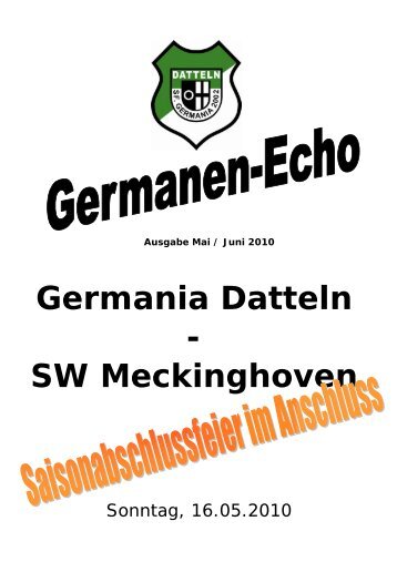 SW Meckinghoven - Sportfreunde Germania Datteln 2002 eV