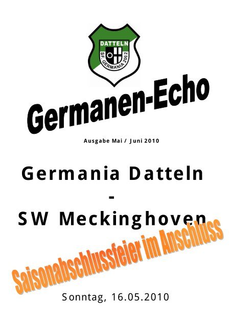 SW Meckinghoven - Sportfreunde Germania Datteln 2002 eV