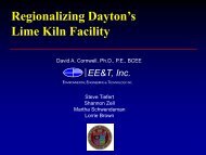 Regionalizing the City of Dayton's Lime Kiln Facility - Ohiowater.org