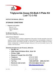 Triglyceride Assay Kit-Bulk 5 Plate Kit Cat# TG-5-RB - Zen-Bio Inc.