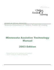 Minnesota Assistive Technology Manual 2003 Edition - PACER Center