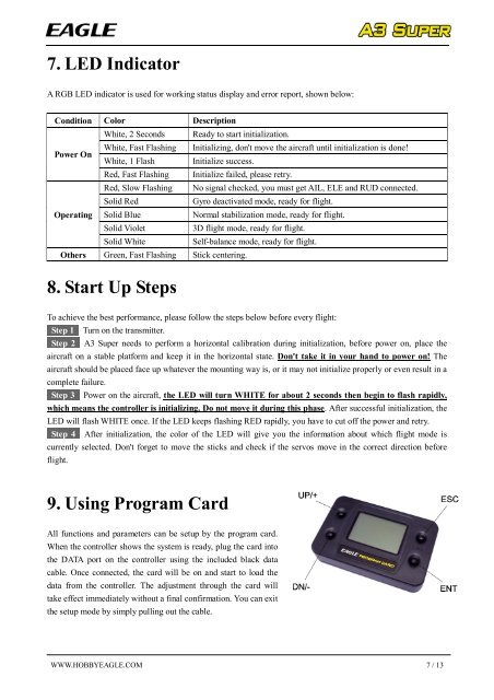 A3 Super Flight Control System User Manual Version 1.0 ... - HiModel