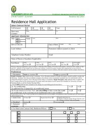 Residence Hall Application Form [PDF]