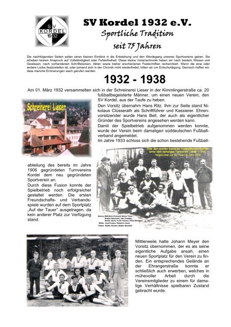 SV Kordel 1932 e.V. - Sportverein Kordel 1932 e.V.