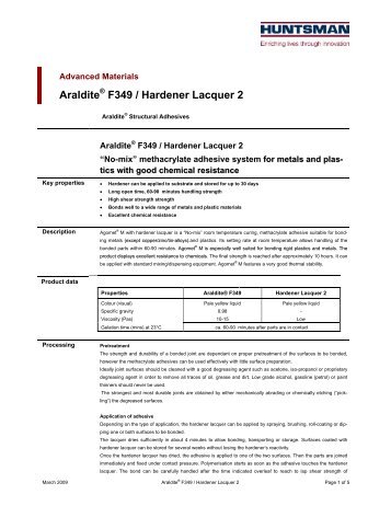 Araldite F349 / Hardener Lacquer 2 - DanLube