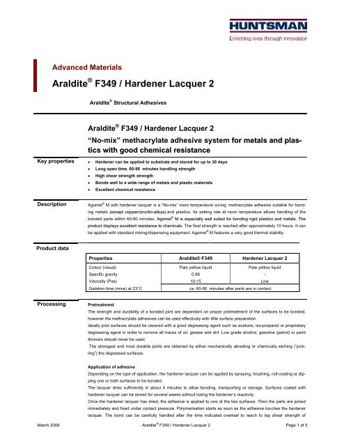 Araldite F349 / Hardener Lacquer 2 - DanLube