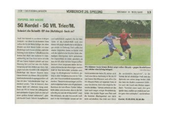 SG Kordel - SG VfL Trier/M.