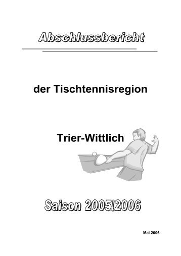 der Tischtennisregion Trier-Wittlich - TTVR