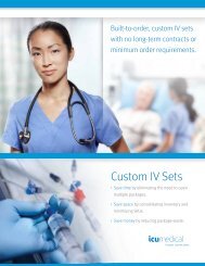 Custom IV Sets Brochure (426 KB) - ICU Medical, Inc.