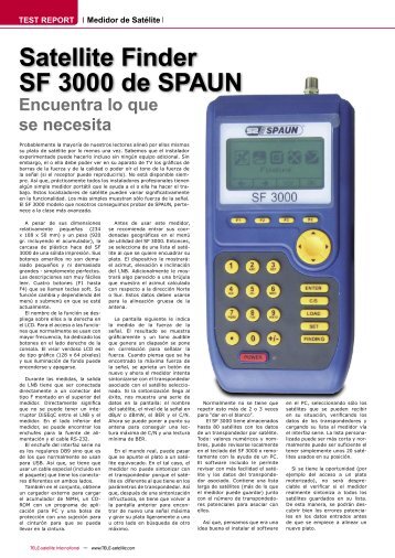Satellite Finder SF 3000 de SPAUN - TELE-satellite International ...