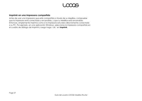 LOOQS Router MeeBox MB201 GuÃ­a del usuario - Looqs.com