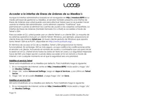 LOOQS Router MeeBox MB201 GuÃ­a del usuario - Looqs.com