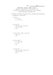 Name: Key STAT 345 - Summer, 2006 - Exam 1 Based on sections ...