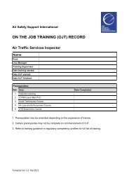 Air Traffic Services OJT checklist - Air Safety Support International