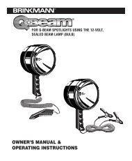 for q-beam spotlights using the 12-volt - Brinkmann