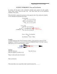 STUDENT WORKSHEET: Force and Acceleration