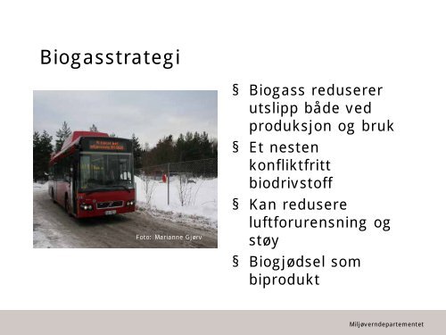 Myndighetenes mÃ¥l og strategier for Ã¥ redusere ... - Transport og miljÃ¸