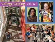 2011-12 College Catalog - Holyoke Community College