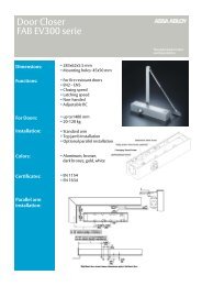 Door Closer FAB EV300 serie - ASSA ABLOY