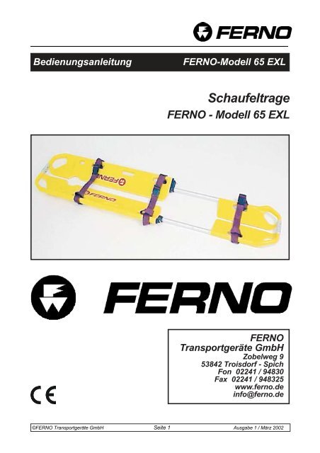 FERNO-Schaufeltrage - BRK