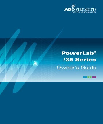 PowerLab 35 Series Owner's Guide - ADInstruments