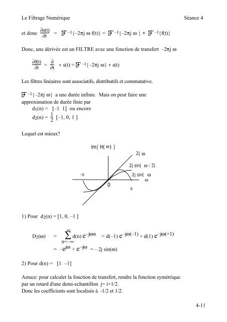 Traitement du Signal Le Filtrage NumÃ©rique - PRIMA