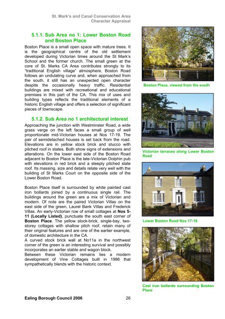 St Marks and Canal Conservation Area Appraisal - Ealing Council