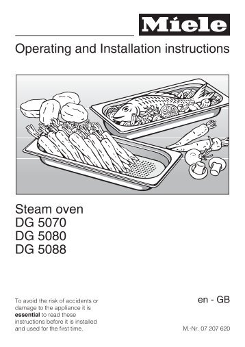 Instruction Manual (PDF) - Miele