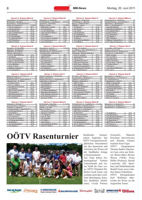 UTC Fischer Ried im - ASKÖ Steyrermühl Papier