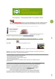 Newsletter / Monatsbericht November 2013 - ANUAS e.V.