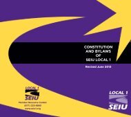 The SEIU Local 1 constitution