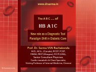 Hb A1c as Diagnostic Tool by Dr Sarma - drsarma.in