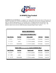 i9 SPORTS Flag Football 7 vs 7 QUICK REFERENCE