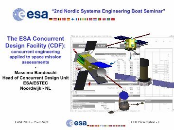 The ESA Concurrent Design Facility (CDF): - FINSE