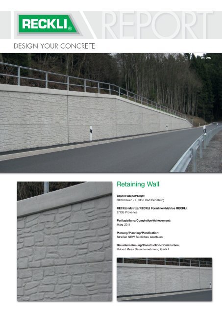 Retaining Wall - RECKLI GmbH: Home