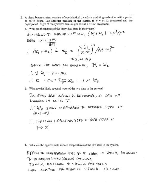 midterm solutions - Astronomy & Physics