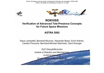 ROKVISS - Automation & Robotics - Esa