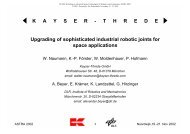 KAYSER - Automation & Robotics - ESA