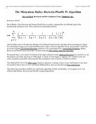 The Miraculous Bailey-Borwein-Plouffe Pi Algorithm - Simon Plouffe