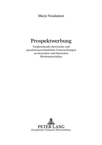 Prospektwerbung - E-thesis