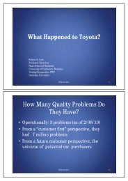 What Happened to Toyota? How Many Quality Problems Do ... - EOQ