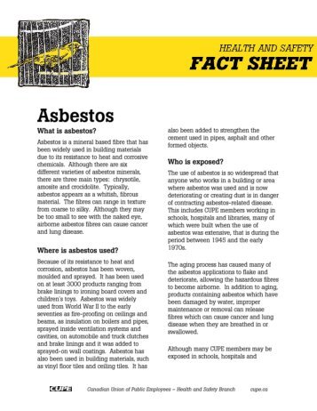 Health and Safety Fact Sheet